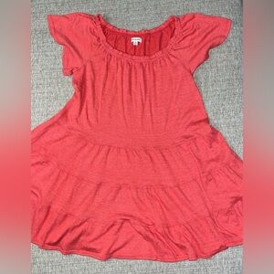 MAX STUDIO Coral Flow T-Shirt Dress